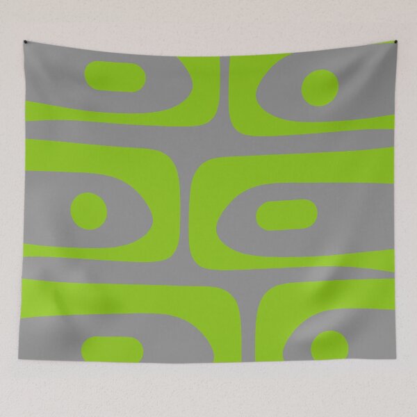 Item preview, Mid Century Modern Piquet Abstract Pattern in Lime Green and Grey designed and sold by kierkegaard.