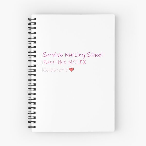 Item preview, Survive Nursing School Check List in Pink designed and sold by ArtsyRabbit.