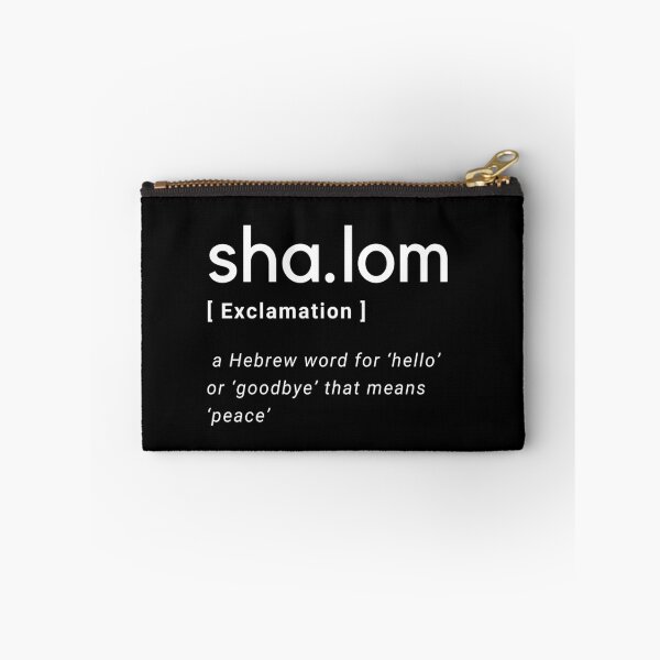 Item preview, Shalom Dictionary Definition Typography - White text Black Background designed and sold by missionbear.