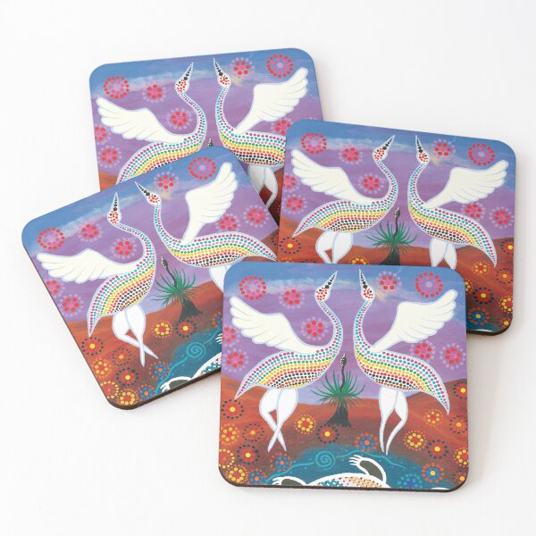 Item preview, Dancing Brolgas at the Waterhole designed and sold by MickAndoDesigns.