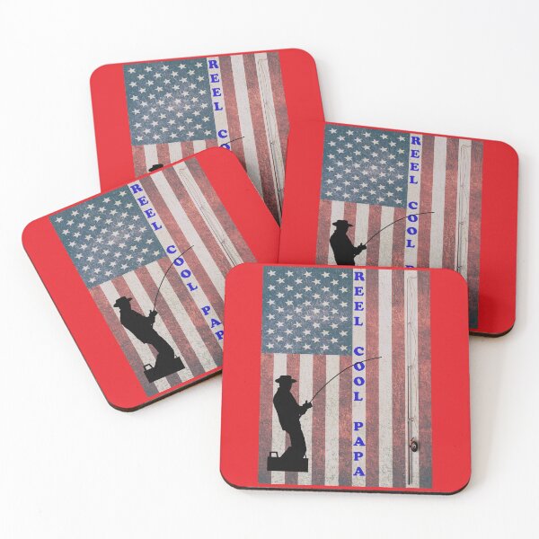 Item preview, Reel Cool Papa Retro Distressed  Flag Fishing Red designed and sold by KeysTreasures.