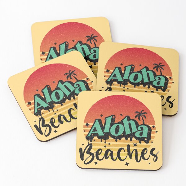 Item preview, Aloha Beaches, retro sunset distressed texture, take me to the beach, summer vibes. designed and sold by Orianah.