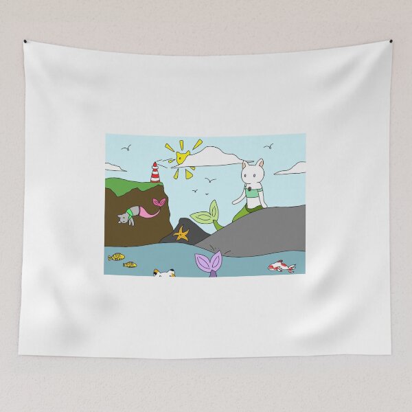 Item preview, Kitty Mermaid Cove designed and sold by theAliCat.