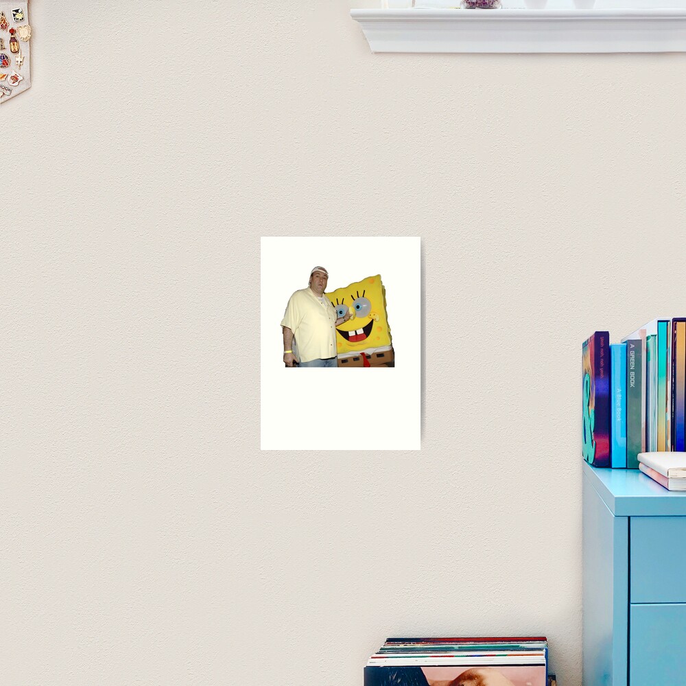 "Updated James Gandolfini with Spongebob" Art Print for Sale by