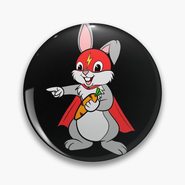 Artikelvorschau, Super Hero Bunny mit einem Carrott entworfen und verkauft von BekArtStore.