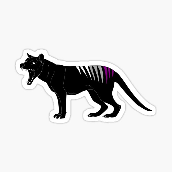 Thylacine - Asexual Pride Flag Sticker