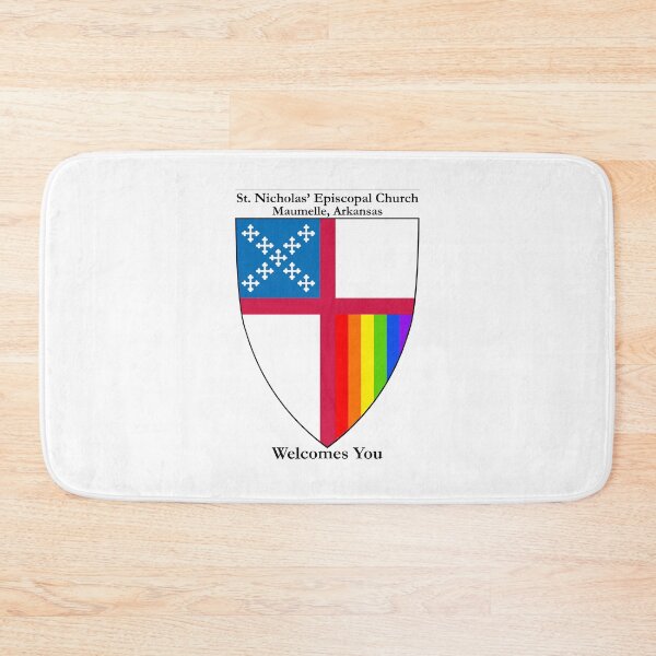Item preview, St. Nicholas’ Episcopal Church - Maumelle, Arkansas - 6 Colour LGBTQ+ Pride Shield Welcomes You designed and sold by litmusician.