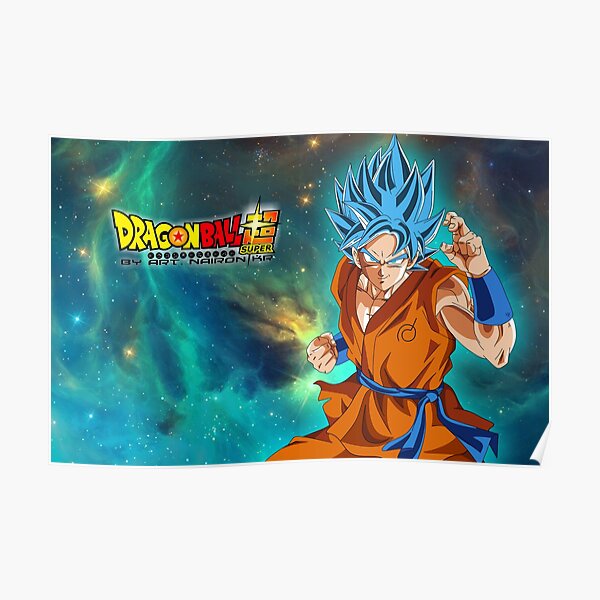 Goku Ssj Blue Poster For Sale By Dusanvukovic Redbubble