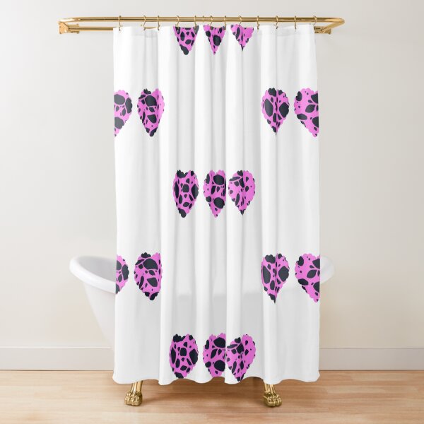 Three Dalmatian Hearts in A Row Shower Curtain