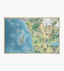 Map of the sword coast Photographic Print