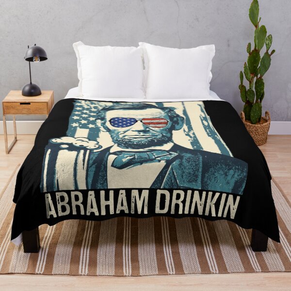 Item preview, Abraham Drinkin 4th of July Beer Drinker USA Flag Graphic designed and sold by wdyoungblood.