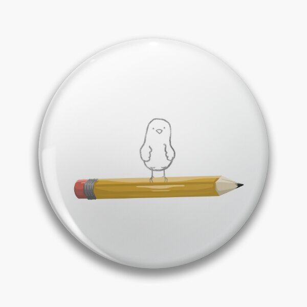 Item preview, Bird drawing perched on a pencil. designed and sold by ExplodingKiwis.