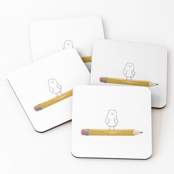 Item preview, Bird drawing perched on a pencil. designed and sold by ExplodingKiwis.