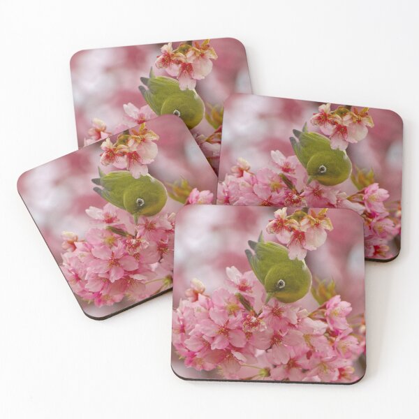 Item preview, A Mejiro amongst Cherry Blossoms designed and sold by Katharina Weilnböck.