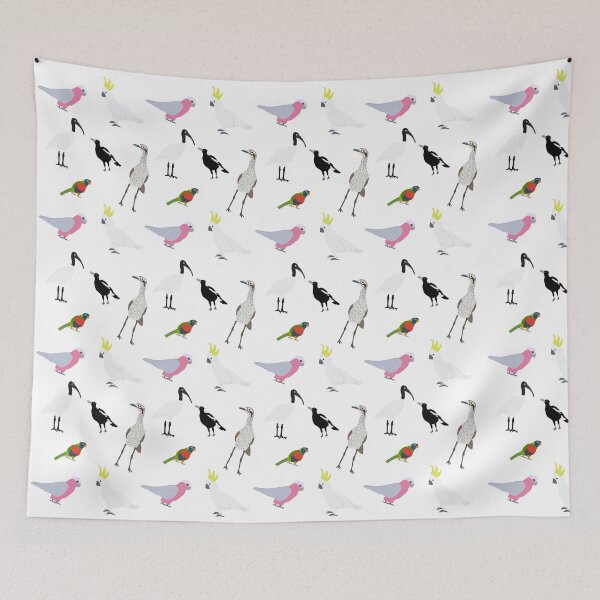 Item preview, Birds of Australia Pattern - White designed and sold by Digitaldingo.