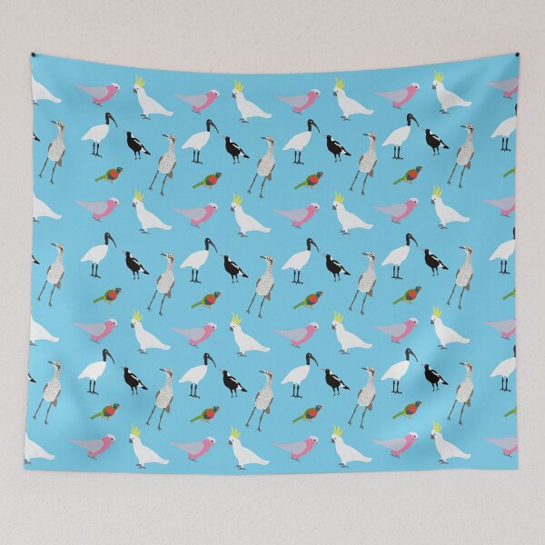 Item preview, Birds of Australia Pattern - Blue designed and sold by Digitaldingo.