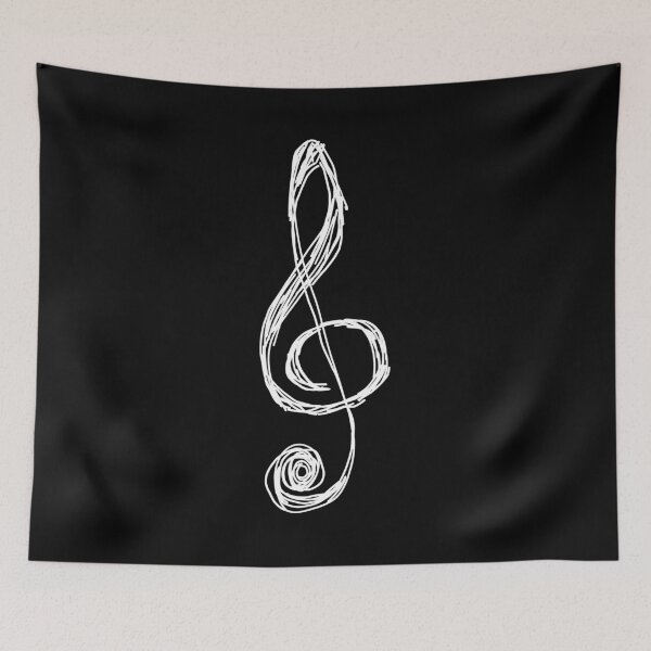Item preview, Distressed Treble Clef Symbol (for dark apparel) designed and sold by Michael Pilinski.