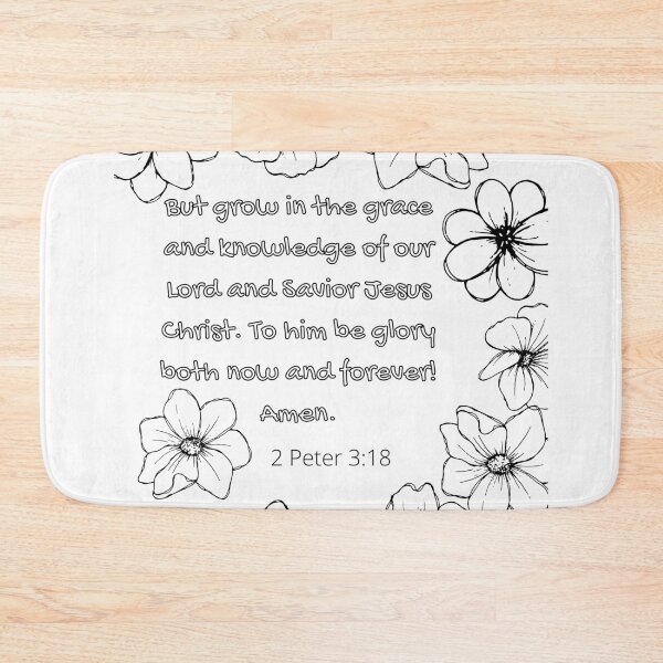 Item preview, Coloring | 2 Peter 3:18 | Flowers designed and sold by LoveGen.