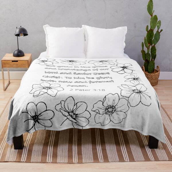 Item preview, Coloring | 2 Peter 3:18 | Flowers designed and sold by LoveGen.