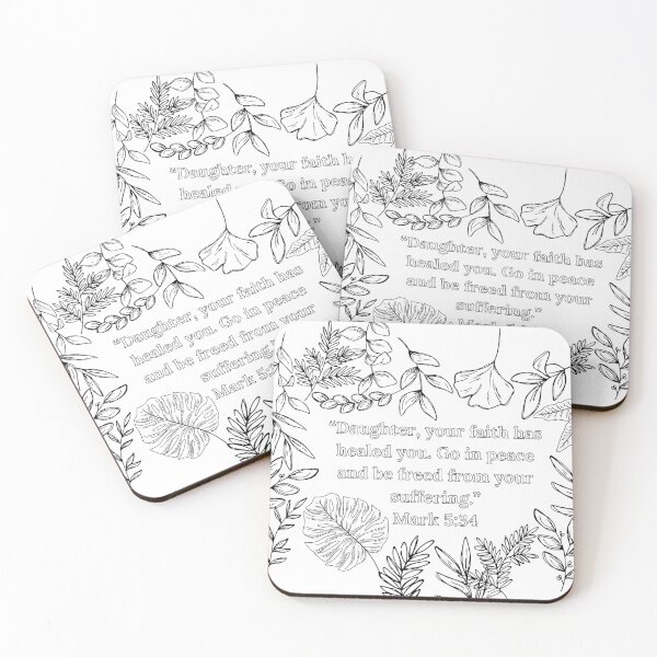 Item preview, Coloring | Mark 5:34 | Leaves designed and sold by LoveGen.