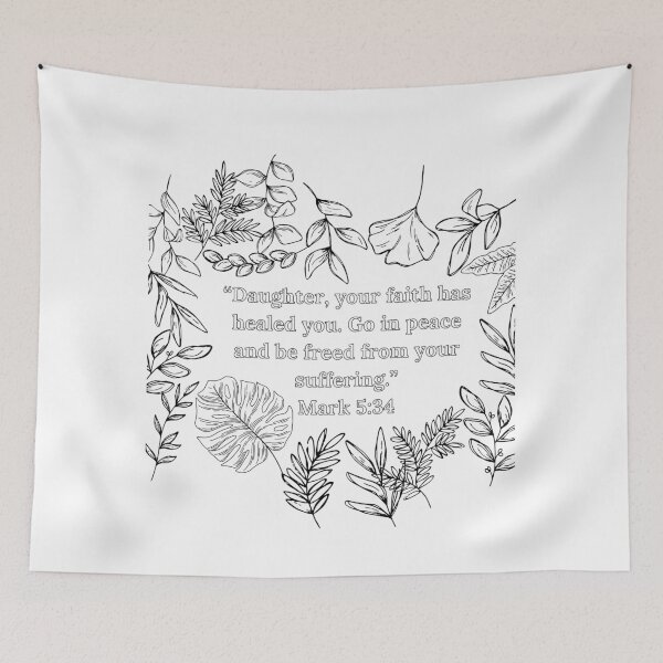 Item preview, Coloring | Mark 5:34 | Leaves designed and sold by LoveGen.
