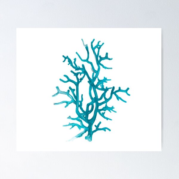 Item preview, Aquamarine coral designed and sold by hamptonstyle.