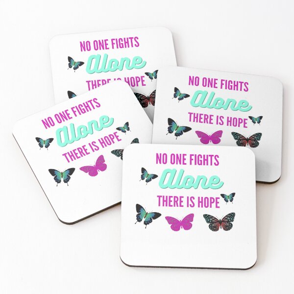 Item preview, No One Fights Alone. There Is Hope designed and sold by Dog Hair and Healing.