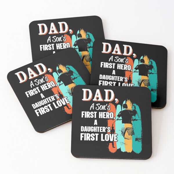 Item preview, Dad A Son's First Hero A Daughter's First Love - Happy Father's Day designed and sold by SkyTastic.