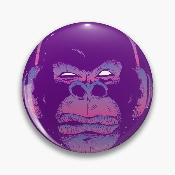 Aperçu de l'œuvre VISAGE DE TROIS GORILLA NEON DISCO créée et vendue par MySecretMerch.