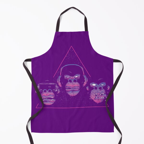 Aperçu de l'œuvre VISAGE DE TROIS GORILLA NEON DISCO créée et vendue par MySecretMerch.
