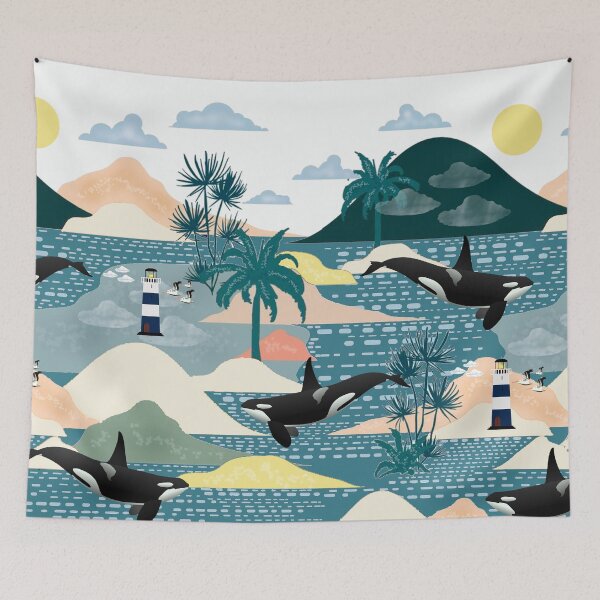 Item preview, Nautical Whale Pattern  designed and sold by MarcSabuncu.