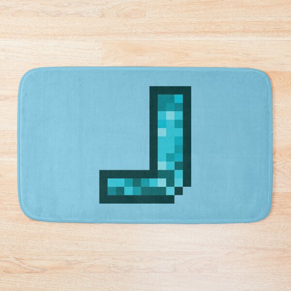 Item preview, Letter J, Monogram Letter Art of Cyan Blue Retro Pixel Pattern designed and sold by dylanxh.