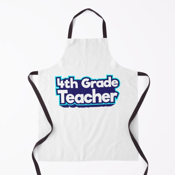 Item preview, 4th grade teacher, Cyan border designed and sold by enriquepma.