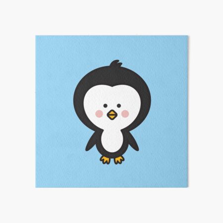 Cute Kawaii Baby Penguin | minimal flat illustration Art Board Print