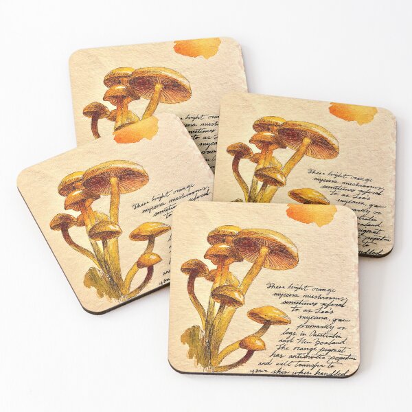 Item preview, Orange Mycena Mushrooms designed and sold by Nicole Procter.