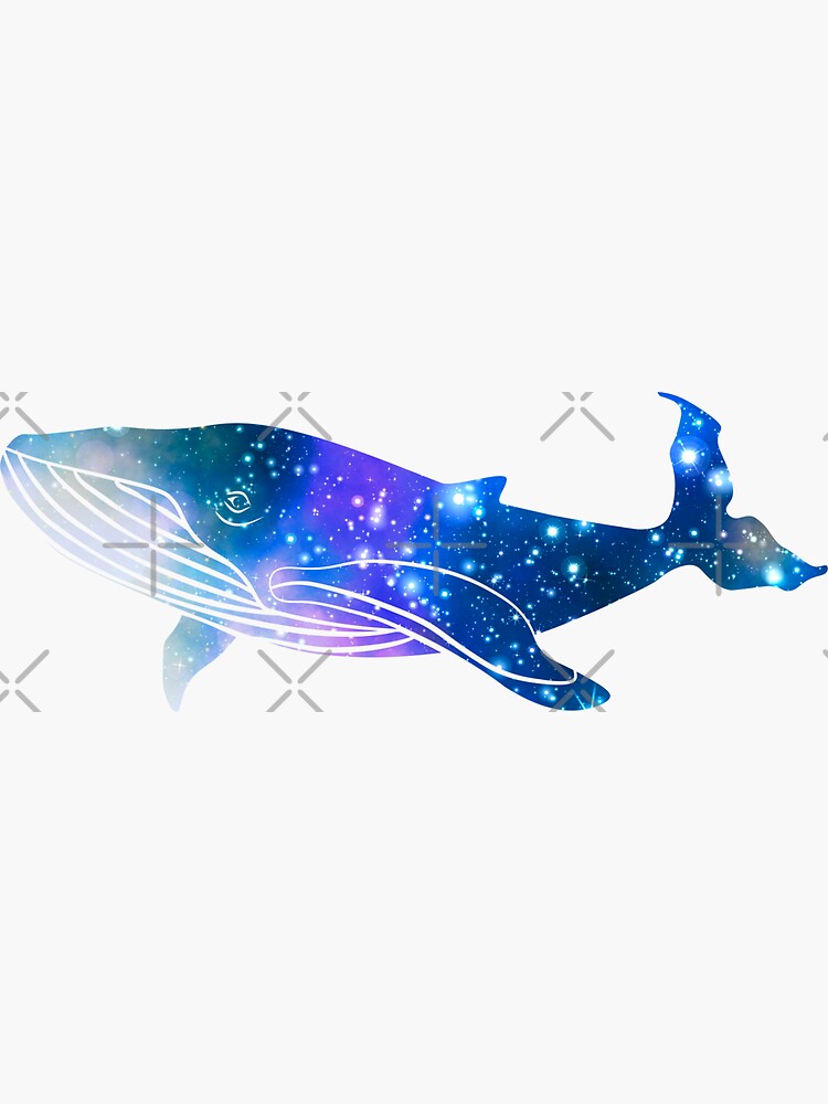 Celestial Whale Holographic Vinyl Sticker