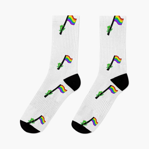 Item preview, Frog with LGBT flag  designed and sold by lovethehomies.