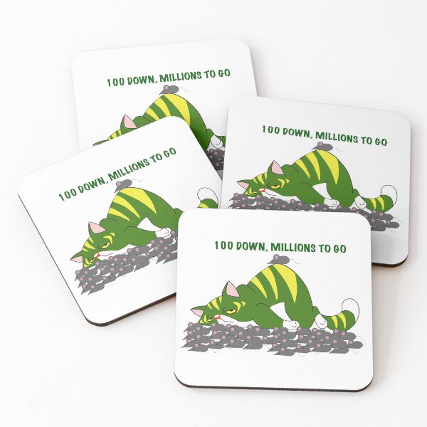 Item preview, 100 Down, Millions To Go. Cat eating mice in New South Wales Mice Mouse Problem Australia For Farmers. designed and sold by GTOATlogos.