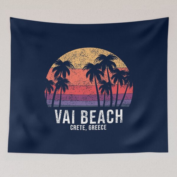 Item preview, Vai Palm Forest Beach, Crete, Greece designed and sold by Happy Puppy Print On Demand.