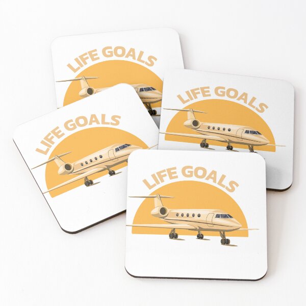 Item preview, Life Goals, Shinny private Jet Airplane - Golden designed and sold by Chubuter.