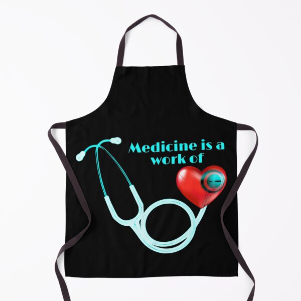 Item preview, medicine is a work of heart. stetoscope, heart, Frontliner hero designed and sold by doctors-apparel.