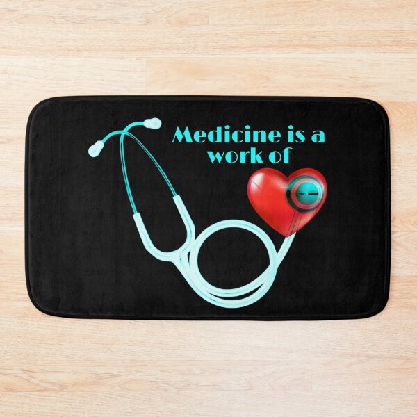 Item preview, medicine is a work of heart. stetoscope, heart,   Frontliner hero designed and sold by doctors-apparel.