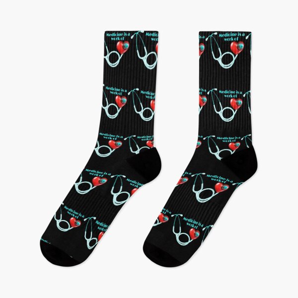 Item preview, medicine is a work of heart. stetoscope, heart,   Frontliner hero designed and sold by doctors-apparel.