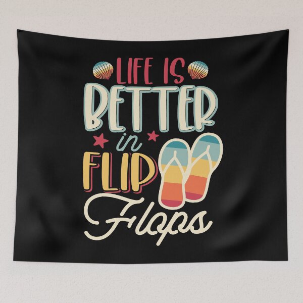 Item preview, Life Is Better In Flip Flops Vintage Retro designed and sold by retrodesigner14.