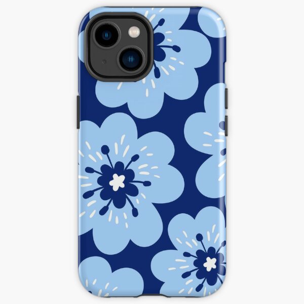 Spring blue wild floral pattern iPhone Tough Case
