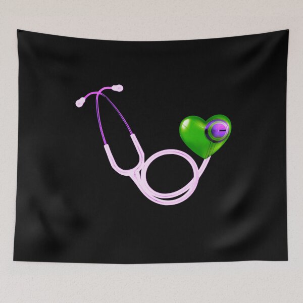 Item preview, medicine is a work of heart. stetoscope, heart, Frontliner hero designed and sold by doctors-apparel.