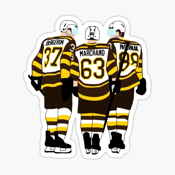 Boston Bruins. Marchand, Bergeron, Pasta T-Shirt, Black