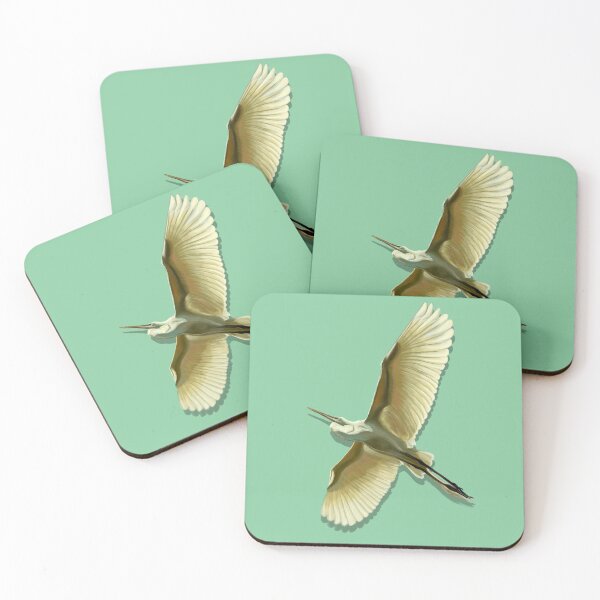 Item preview, Egret in Flight, Green Design designed and sold by PopShopAVL.