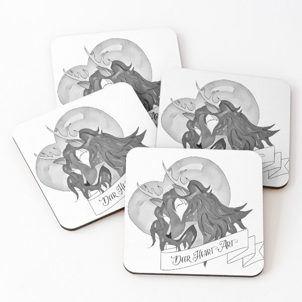 Artikelvorschau, Deer Heart Art - schwarz und weiß entworfen und verkauft von FrenchieOrleans.