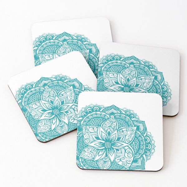 Item preview, Teal Mandala designed and sold by Colouringinbook.